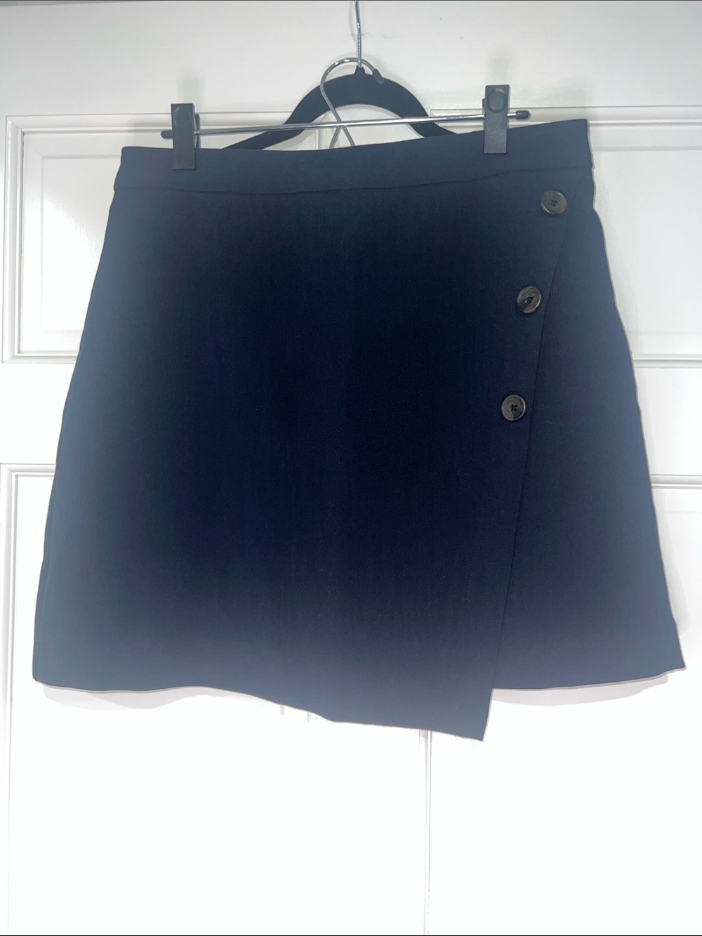 Banana Republic Navy Side-Button Mini Skirt